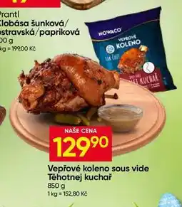 Hruška Vepřové koleno sous vide Těhotnej kuchař nabídka