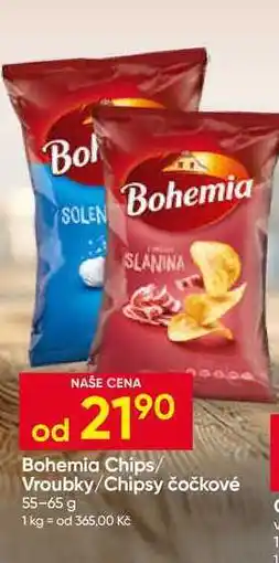 Hruška Bohemia Chips/ Vroubky/Chipsy čočkové nabídka