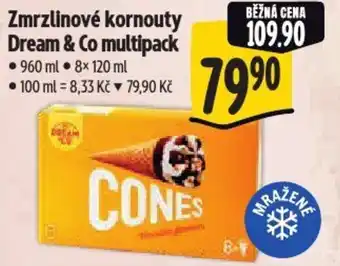 Albert Zmrzlinové kornouty Dream & Co multipack nabídka