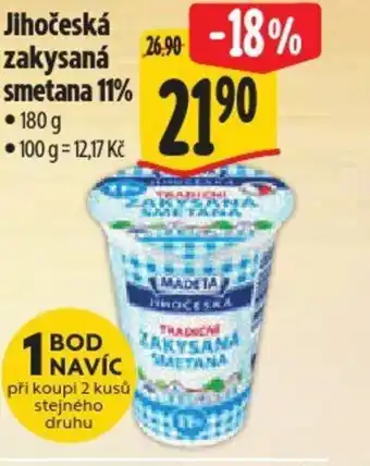 Albert Madeta Jihočeská zakysaná smetana 11% nabídka