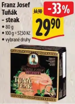 Albert Franz Josef Tuňák steak nabídka
