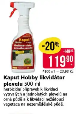 Teta Kaput Hobby likvidátor plevelu nabídka