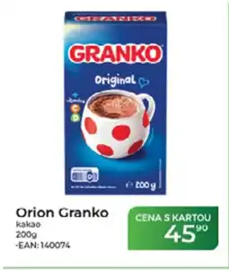Tamda Foods Orion Granko kakao nabídka