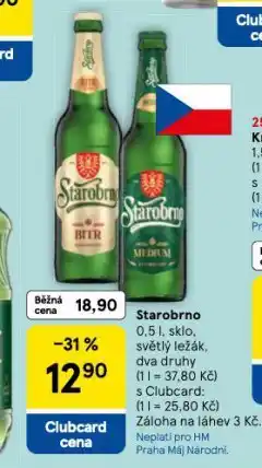 Tesco Pivo starobrno nabídka