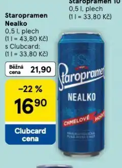 Tesco Pivo staropramen nealko nabídka