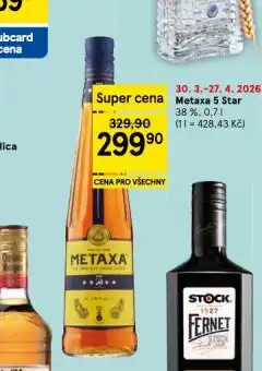 Tesco Metaxa 5 nabídka