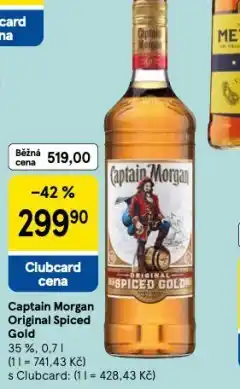 Tesco Captain morgan spiced gold nabídka