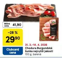 Tesco Chodura burgunská šunka nejvyšší jakosti nabídka