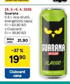 Tesco Guarana energetický nápoj nabídka