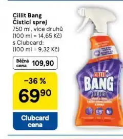 Tesco Cillit bang čistič ve spreji nabídka
