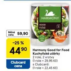 Tesco Harmony kuchyňské utěrky nabídka