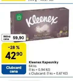 Tesco Kleenex papírové kapesníky nabídka