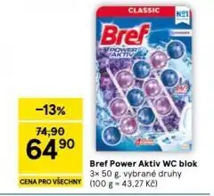 Tesco Bref wc blok power aktiv nabídka