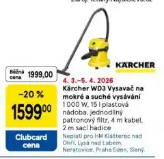 Tesco Kärcher vysavač na mokré a suché vysávání nabídka