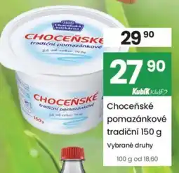Kubík potraviny Choceňské pomazánkové tradiční nabídka