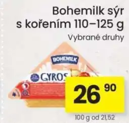 Kubík potraviny Bohemilk sýr s kořením nabídka