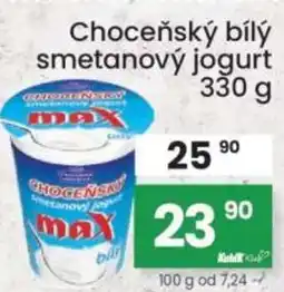 Kubík potraviny Choceňský bílý smetanový jogurt nabídka
