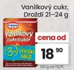 Kubík potraviny Dr. Oetker Vanilkový cukr, Droždí nabídka
