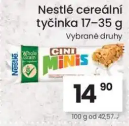Kubík potraviny Nestlé cereální tyčinka nabídka