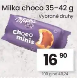 Kubík potraviny Milka choco nabídka