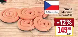 Billa Vinná klobása nabídka