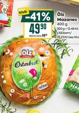 Billa Ölz Mazanec nabídka