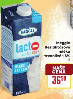 Billa Meggle Bezlaktózové mléko trvanlivé 1,5% nabídka