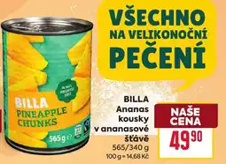 Billa BILLA Ananas kousky v ananasové šťávě nabídka