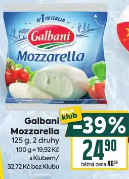 Billa Galbani Mozzarella nabídka
