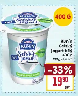 Billa Kunín Selský jogurt bílý nabídka