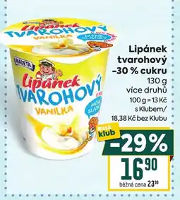 Billa Lipánek tvarohový -30% cukru nabídka