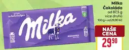 Billa Milka Čokoláda nabídka