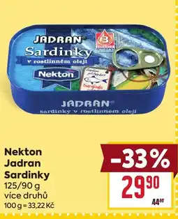 Billa Nekton Jadran Sardinky nabídka