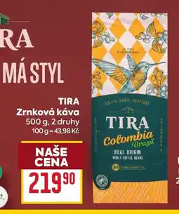 Billa TIRA Zrnková káva nabídka