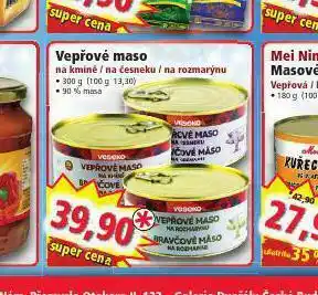 Norma Vepřové maso na rozmarýnu nabídka