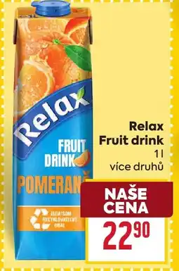 Billa Relax Fruit drink nabídka