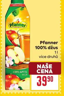 Billa Pfanner 100% džus nabídka