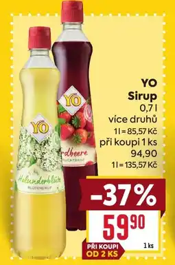 Billa YO Sirup nabídka