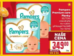 Billa Pampers Premium care Plenky nabídka