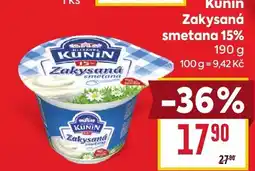 Billa Kunín Zakysaná smetana 15% nabídka