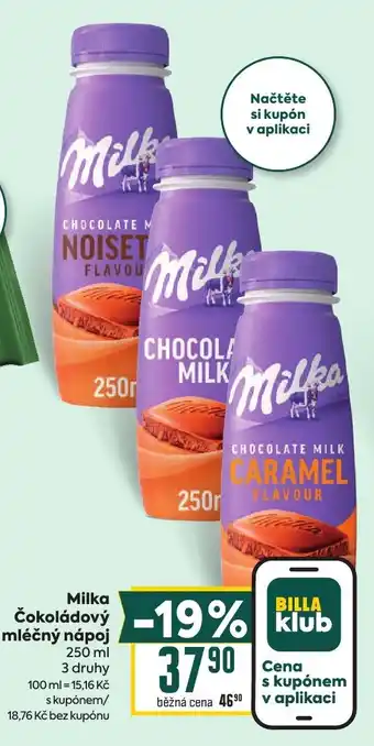 Billa Milka Čokoládový mléčný nápoj nabídka