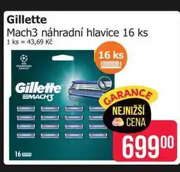 Teta Gillette Mach3 náhradní hlavice 16 ks nabídka
