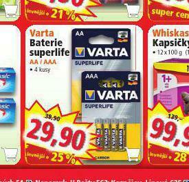 Norma Varta baterie superlife nabídka
