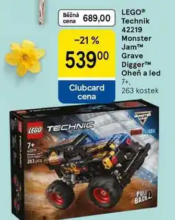 Tesco LEGO Technik 42219 Monster Jam Grave Digger Oheň a led 7+, 263 kostek nabídka