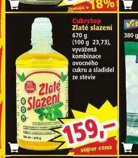 Norma Cukrstop zlaté slazení nabídka