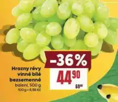 Billa Hrozny révy vinné bezsemenné nabídka