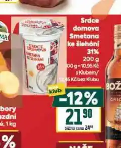 Billa Smetana ke šlehání 31% nabídka