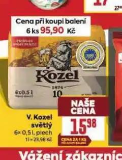 Billa Pivo velkopopovický kozel 10 nabídka