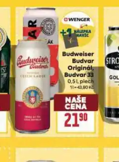 Billa Pivo budweiser budvar original nabídka