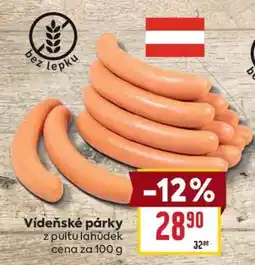 Billa Vídeňské párky* • nabídka